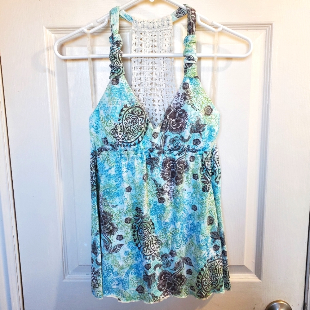 No Boundaries Crochet Back Tank Top